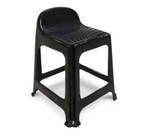 BANQUETA ARQPLAST PRETA C/ENCOSTO 25638